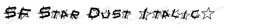 SF Star Dust Italic字体转换